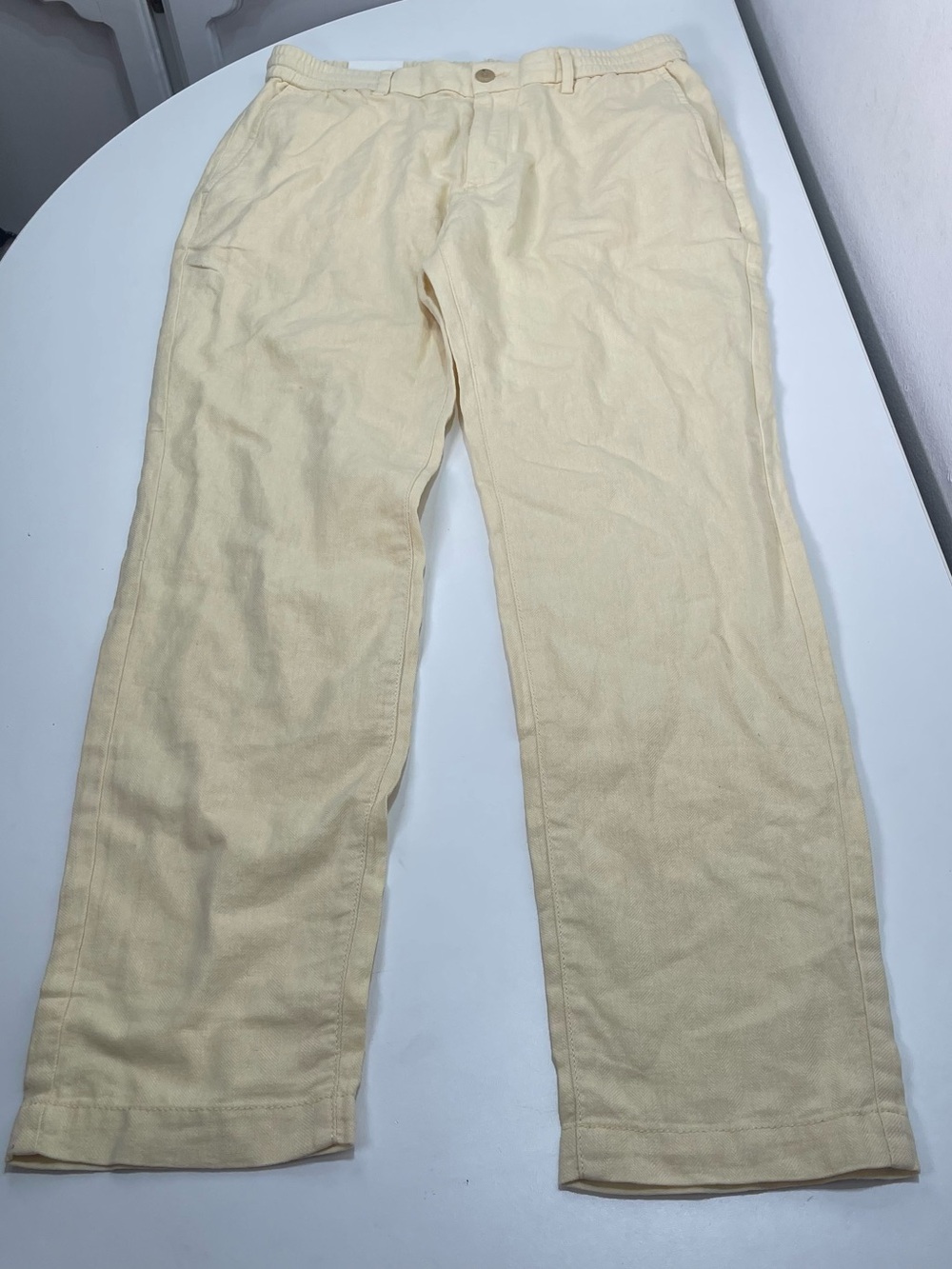 Banana Republic Men’s Athletic Linen Blend Tapered Pants 31x32 Elastic Waist NWT